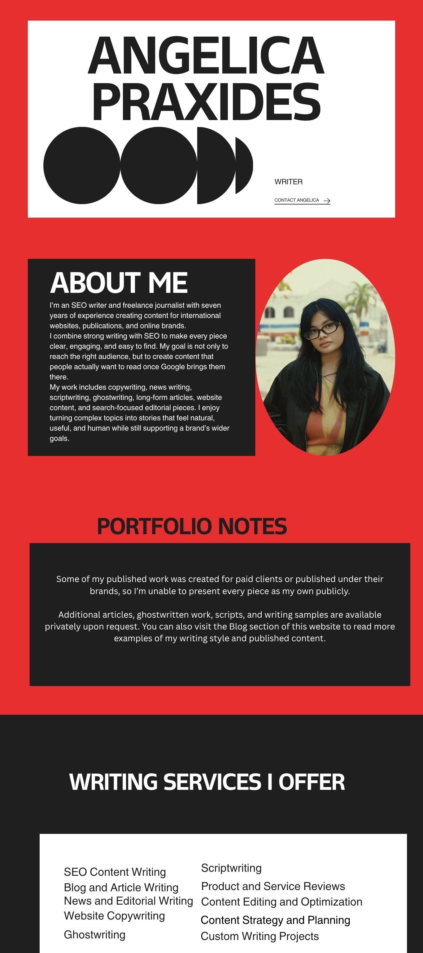 angelica praxides writing portfolio